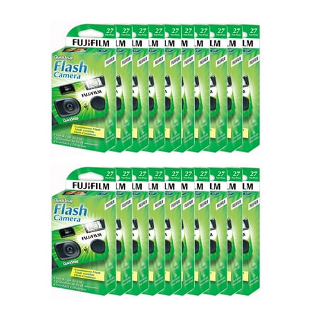 20 Fujifilm Quicksnap Flash 400 asa Disposable 35mm Single Use Film (Best Camera For Family Use)