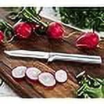 Rada Cutlery Regular Paring Knife with Quick Edge Sharpener, Silver Handle, Pack of 6