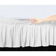 thumbnail image 2 of Elegant Comfort Luxury Wrinkle Resistant -Wrap Around Style- Elastic Bed Wrap Ruffled Bed Skirt 16inch Drop, Queen/King, White, 2 of 2