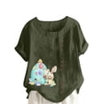 thumbnail image 1 of Birdeem Chemise Décontractée Oversize d'Été pour Femmes Col Rond Manches Courtes Imprimé Floral Ample, 1 of 5