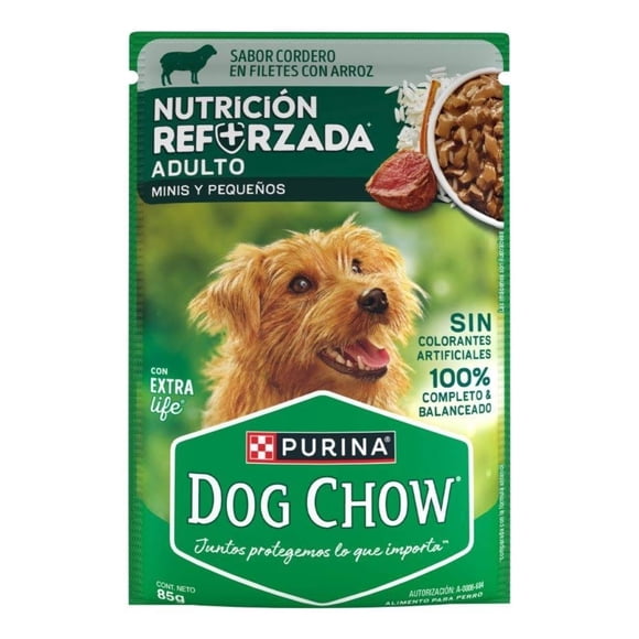 Alimento húmedo para perro Purina Dog Chow Adulto Mini Pequeños Cordero 85g