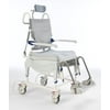 Aquatec Ocean Ergo Dual VIP Rolling Shower and Commode Wheelchair - Includes Reclining Chair, Collection Pan, Lid and Pan Support Guide Rail - OCEANERGODUALVIP