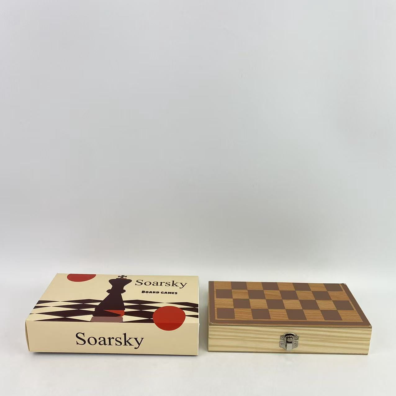 Soarsky Board games,Upgraded Magnetic Chess Set, 15" Tournament Staunton Wooden Chess Board Game Set with Magnets