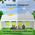 thumbnail image 6 of 13x26FT Party Tent - Heavy Duty Outdoor Canopy. Elegant Wedding Shelter with Removable Sidewalls, Church Windows & Double Doors, Spacious White Roof for Parties, Weddings, 6 of 7