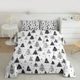 thumbnail image 2 of Manfei Sketch Pine King Size Comforter Sets,Natural Tree Bedding Comforter Set,White Black Bedding Set For Teens,Uper Cozy Room Decor Reversible,3pcs, 2 of 8