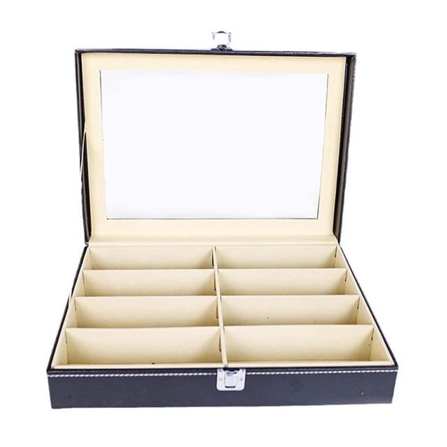 Milaget Eyeglasses Storage Display Box Home Gadget Glasses Case Tray Collection Case black