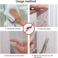 thumbnail image 5 of SHENMO 3 Pack (White, 1.5 x 2m) Mosquito Net Window DIY Self Adhesive Insect Mesh Curtain 51 x 59 Inches with 3 Rolls of Hook Adhesive Tape, Suitable for Multiple Windows, Insect Screen, 5 of 5