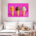 thumbnail image 2 of Elephant Stock Sundae Ice Cream Cones Wall Art - Horizontal Canvas Wall Art - Dining Room Wall Decor - Food And Drink Canvas - Pink And Orange Decor - 45" x 30", 2 of 4