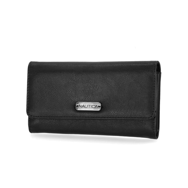 Monedero Nautica Money Manager RFID Slim para mujer, negro