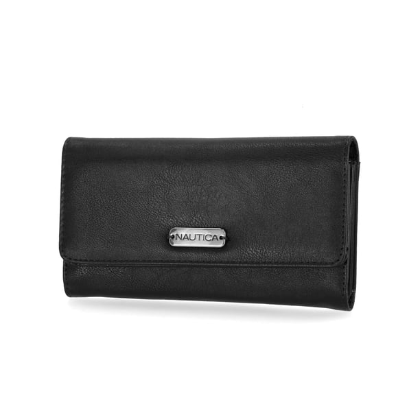 Monedero Nautica Money Manager RFID Slim para mujer, negro