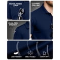 thumbnail image 5 of NY Threads Men's Polo Shirt Short Sleeves UPF 50+ Quick Dry Performance Tactical Pique Jersey Golf Shirt, Small, Navy Blue, 5 of 7