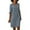 Grey, variant on Women's Casual Dress And Short Sleeve Holiday Semi Casual Dress V-Neck Solid Color Women’s Dress White 3XL