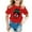 Red, variant on Hienoo Toddler Girls' T-Shirt Short Sleeved Graphic T Shirt Summer Casual T Shirt