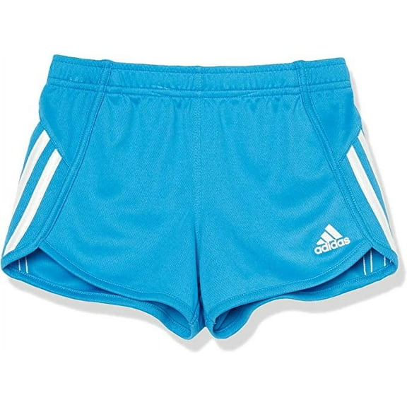adidas Girls' Elastic Waistband 3 Stripe Mesh Short Large (14)