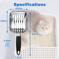 thumbnail image 3 of Stainless Steel Cat Litter Scoop, Metal Cat Litter Scoop, Kitty Metal Scooper, Sturdy Mesh Scooper, Silver, 3 of 8