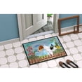 thumbnail image 2 of Carolines Treasures CK1212MAT Fox Terrier Spring Door Mat Indoor Rug or Outdoor Welcome Mat 18x27 Doormat  27"L x 18"W, 2 of 4