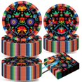 thumbnail image 1 of Platos para fiestas Qyeahkj Mexican Fiesta Plates para 50 invitados, 1 of 8