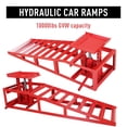 thumbnail image 2 of DSstyles Vehicle Ramps Heavy-Duty Hydraulic 5T Steel Car Ramps 10,000lb Max Load - Red 2 Pack, 2 of 7