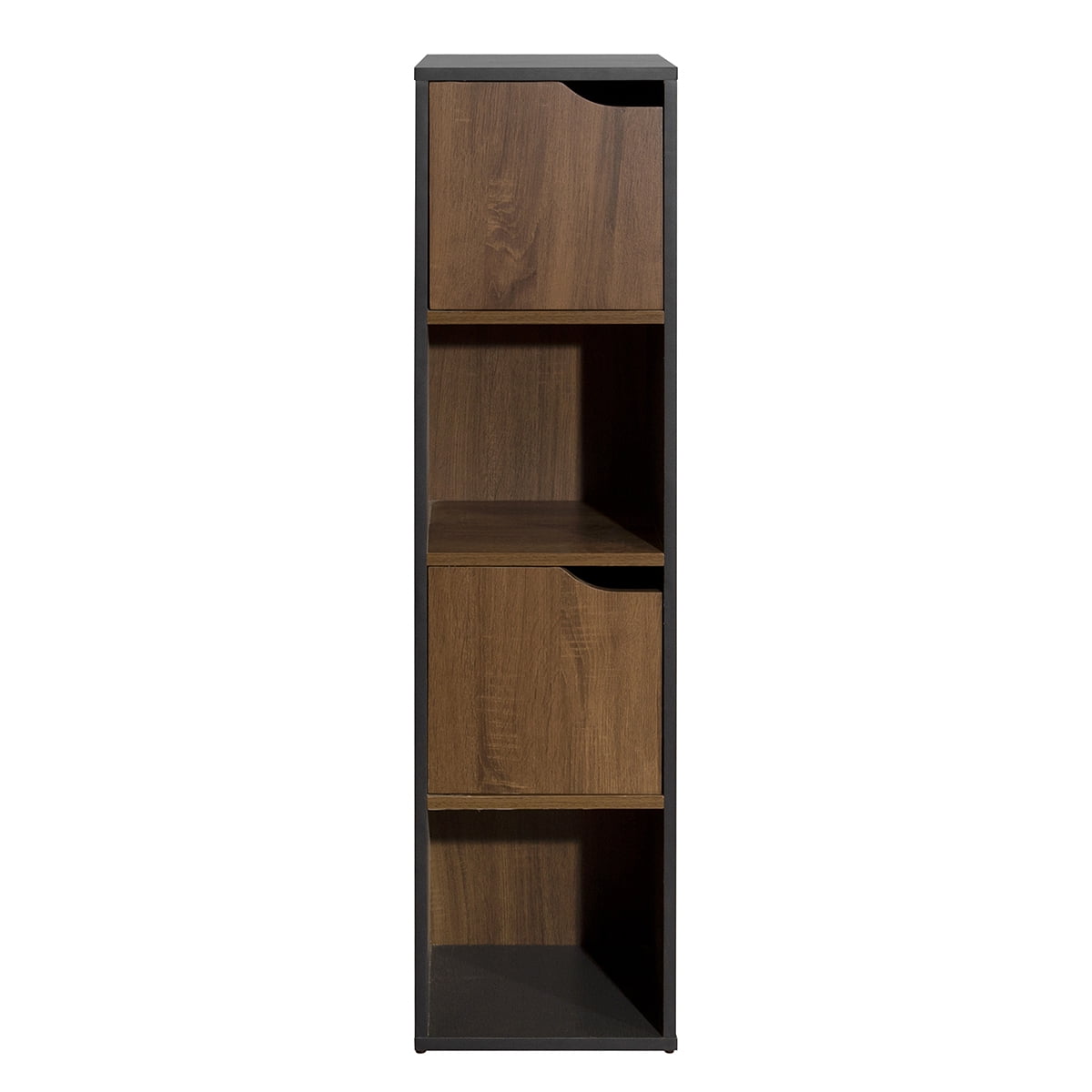 Kepooman 4-Shelf Modern Bookshelf, Open Bookcase with Storage Shelves, Floor Standing Unit, Brown Kepooman 4-Shelf Modern Bookshelf, Open Bookcase with Storage Shelves, Floor Standing Unit, Brown