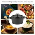 thumbnail image 3 of Double Traditional Style Dutch Oven Thickened Handle Insulation Cast Iron Heat Preservation Cooking Pot with Lid for Gas Electric Oven Barbecue for Slow Cooking Roasts[10CM], 3 of 9