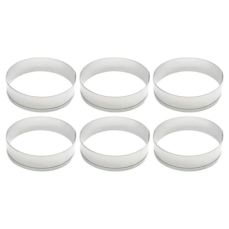 6 Pcs Cooking Round Cake Ring Mold Stainless Steel Muffin Tart Rings Metal  Molds Double Rolled Crumpet Circular Pastry - Baking & Pastry Tools -  AliExpress