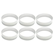 Visland 6Pcs Stainless Steel Cake Muffin Crumpet Bread Rings Bakery Baking Mold Tools