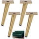 thumbnail image 1 of Juego de 4 patas de sofá inclinables, patas de mesa, patas de gabinete, patas de metal para mesita de noche, para mesas de centro, armarios y sofás, dorado (oblicuo 15 cm/5,9, 1 of 4