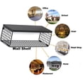thumbnail image 5 of Set of 2+1 Wall-Mounted Floating Shelves W/Triangle Bracket & Frame, 16 Inch Black Rustic Wood Storage Shelf for Living Room Kitchen Bedroom Bathroom, 5 of 8
