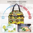 thumbnail image 6 of DouZhe Lunch Bags for Women and Men, Cartoon Yellow Daisy Flowers Prints Reusable Portable Insulated Cooler Waterproof Lunch Tote Bag for Travel Work School Picnic, 6 of 7