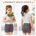 thumbnail image 3 of joogoo Rainbow Glitter Girls Lined Shorts Bike Dance Bottoms 4T, 3 of 7