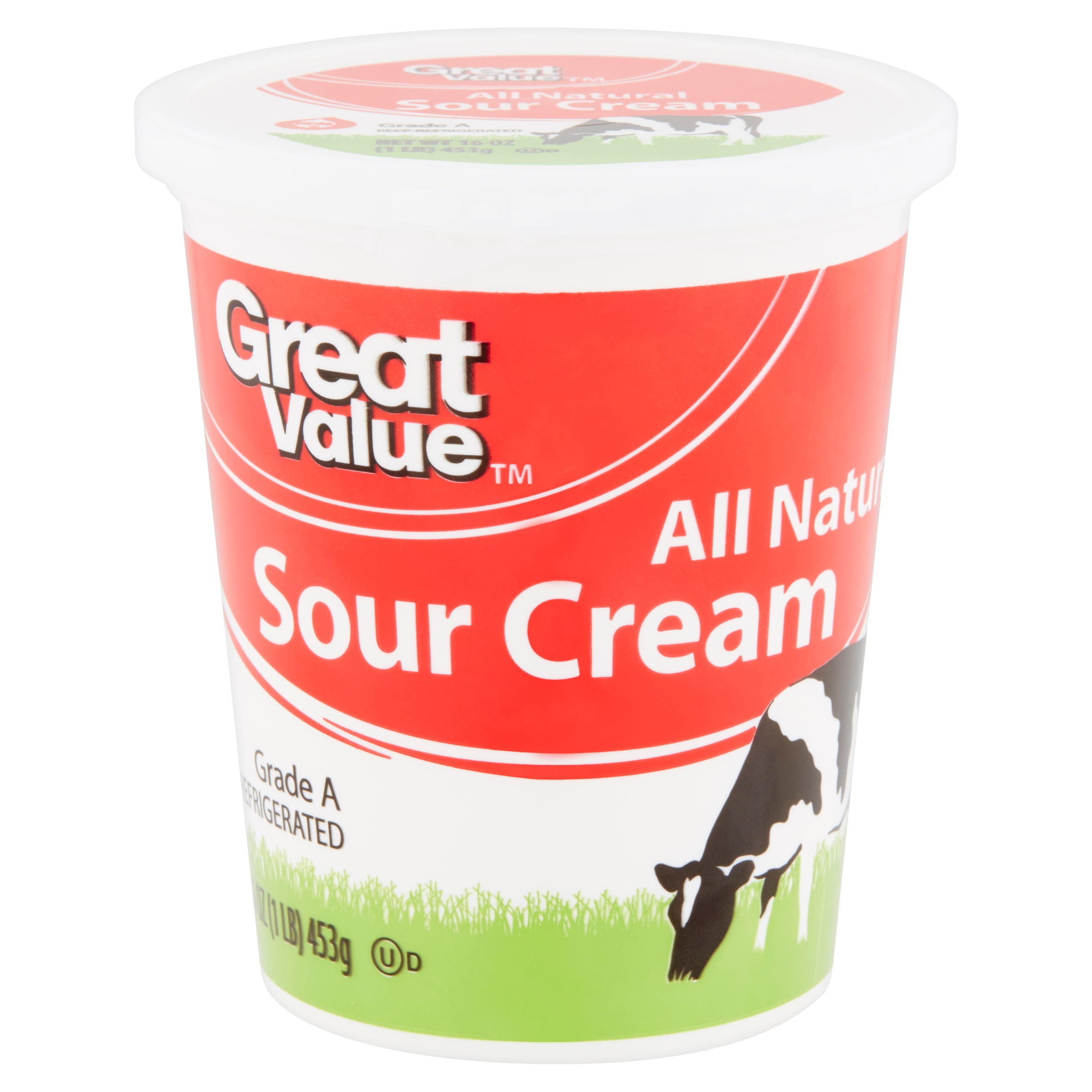 Great Value All Natural Sour Cream, 16 oz Tub - Walmart.com