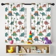 thumbnail image 5 of Blackout Kids Curtains,White Cartoon Dinosaurs Volcanoes Pattern Childrens Insulated Curtains Set Of 2,Bedroom Essentials,Toddler Room Decor 42"x54", 5 of 5