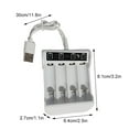 thumbnail image 2 of kurtrusly Plastic AAA/AA Battery Charger Portable Indicator Light Short-circuit Protection USB Interface Electric Toy Charging Adaptor, 2 of 7
