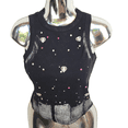 thumbnail image 2 of Blusa top sin mangas con pedrería casual, 2 of 3