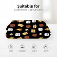 thumbnail image 3 of Cute S'Mores Blanket Marshmallow Cookie Blanket Black Soft Plush Fuzzy Flannel Fleece Throw Blanket for Couch Food Blanket 50"x40" for Kids, 3 of 8