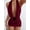 Burgundy, variant on Women's Black Simple Draped Collar Hem Mini Dress