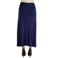 thumbnail image 2 of Women's 24seven Comfort Apparel Elastic Waist Midi Skirt Color: Black Size: LARGE, 2 of 4