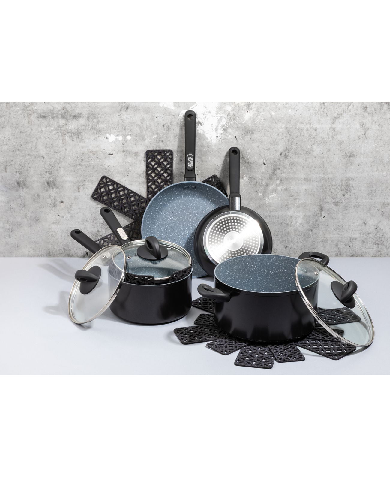 Brooklyn Steel Co. Satellite 12-Pc. Nonstick Cookware Set - Silver