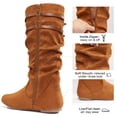 thumbnail image 4 of Ecetana Women's Slouchy Knee-High Boots with Flat Heel and Side Zipper, 4 of 7