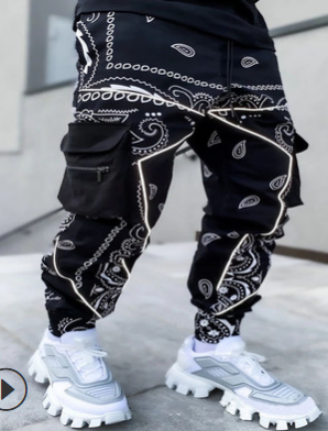 AXYRXWR Hippie Boho Baggy Trousers Mens Loose Sweatpants Popular Streetwear,Paisley Printed Hip Hop Harem Pants for Men AXYRXWR Hippie Boho Baggy Trousers Mens Loose Sweatpants Popular Streetwear,Paisley Printed Hip Hop Harem Pants for Men