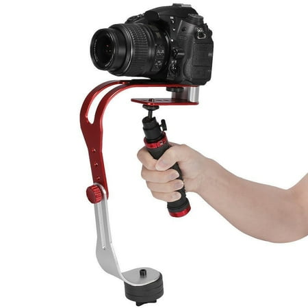 Pro Handheld Video Camera Stabilizer Steady for GoPro, Smartphone, Cannon, Nikon or any DSLR camera up to 2.1 lbs With Smooth Pro Steady Glide (Best Dslr Stabilizer Under $100)