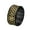 Black, variant on Men's Stainless Steel Beehive Turnable Ring 12MM Luminous Relieving Stress Anxiety Jewelry Gold Size 8
