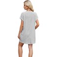 thumbnail image 3 of Casual Dresses for Women Ruffle Cap Sleeve Shift Dresses V Neck Short Sleeves Solid Color Flowy Summer Sundresses Gray S, 3 of 9