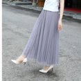 thumbnail image 4 of spot falda de malla larga falda versión coreana salvaje verano 2020 nuevo gran swing falda una línea falda plisada falda de mallapangjing, 4 of 4