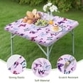 thumbnail image 4 of Pink Butterfly Pattern Square Fitted Tablecloth with Elastic Edge,Square Table Cover,Washable Elastic Table Cover for Home Kitchen Party Decor 36"x36", 4 of 6