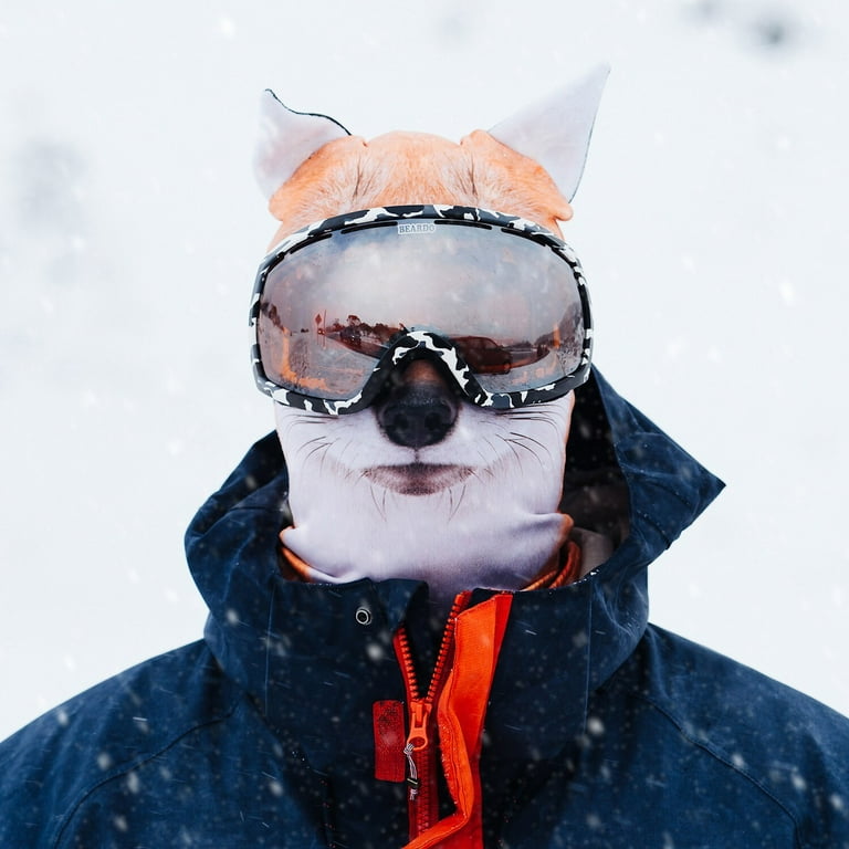 小物 BATONER x 6(ROKU) CASHMERE FOX BALACLAVA Beardowear Unisex Realistic Print Fox Head Balaclava Face Mask Ski
