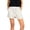 Khaki, variant on Musuos Women Casual Shorts, Summer Elastic Waist Striped Short Pants for Daily