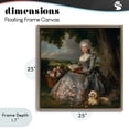 thumbnail image 4 of Stupell Industries Glam Reading Rococo Lady with Dog Brown Floating Frame Canvas Art, 25 x 25, by The Wands Want, 4 of 8