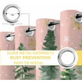 thumbnail image 4 of Fsddascl Pink Christmas Tree Blackout Curtains for Bedroom/Living Room, Thermal Insulated Kitchen Curtains, Winter Watercolor Gold Snowflakes Grommet Darkening Window Treatment Drapes 27.5"x39"x2, 4 of 6