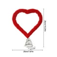 thumbnail image 3 of 10.2" Valentine's Day Tree Topper, Large Red Velect Heart Treetop Ornament, Holiday Tree Decoration Love Ornament with Spiral Base, Heart Treetop Ornament for Wedding Party Home Decor Gift, 3 of 4